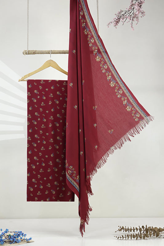 3Piece –  Printed Marina with Wool Shawl  MR3P23