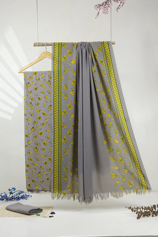 3Piece –  Printed Marina with Wool Shawl  MR3P34