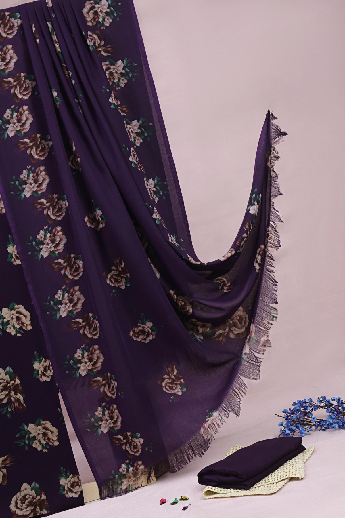 3Piece –  Printed Marina with Pashmina Shawl  MR3P07