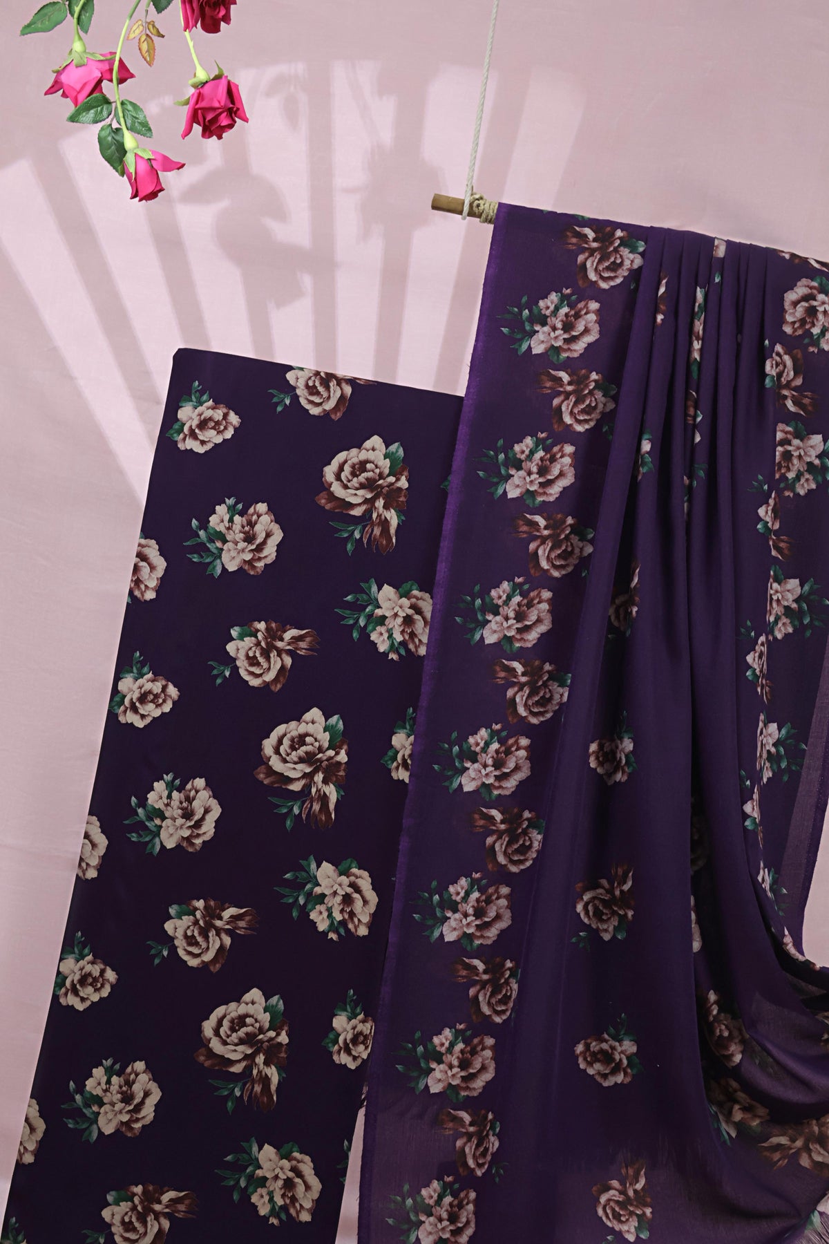 3Piece –  Printed Marina with Pashmina Shawl  MR3P07