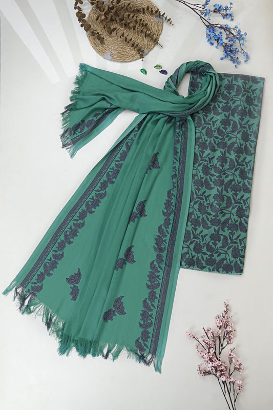 3Piece –  Printed Marina with Wool Shawl  MR3P37