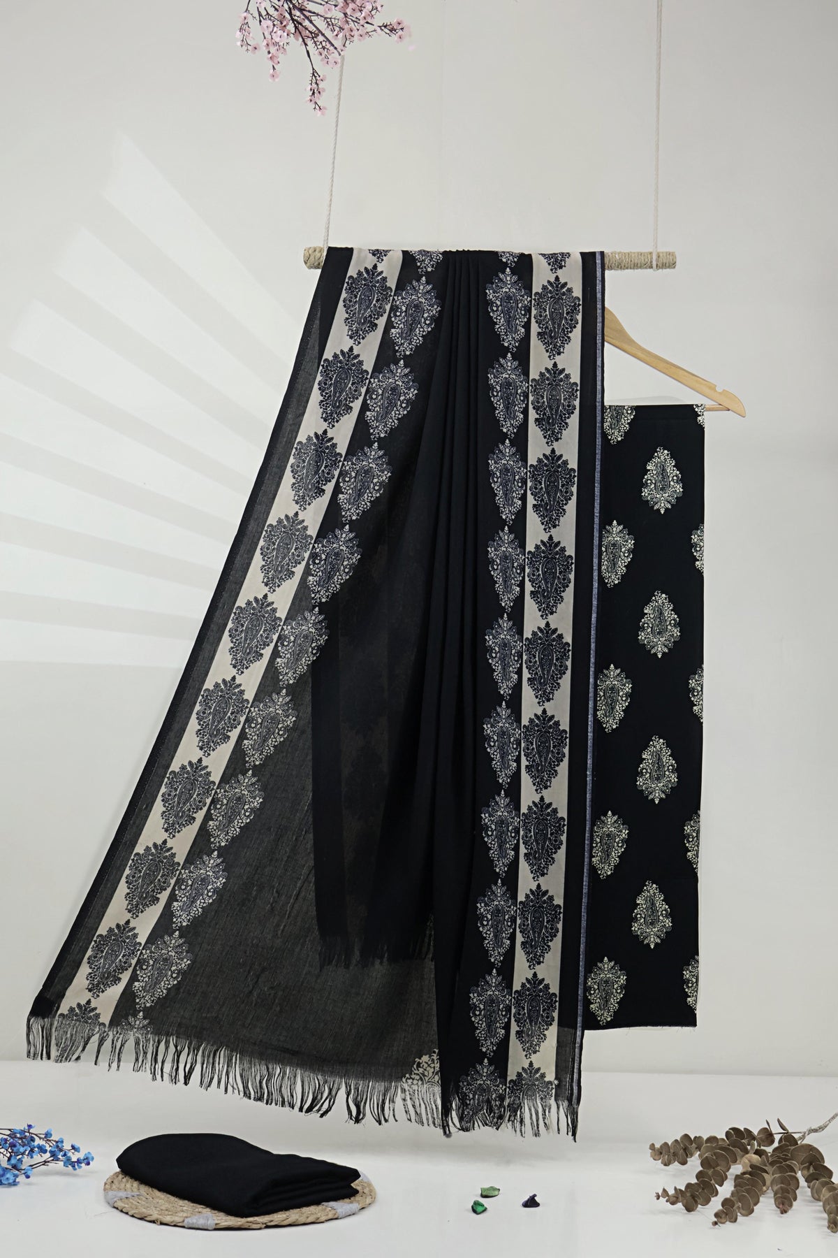 3Piece –  Printed Marina with Wool Shawl  MR3P30