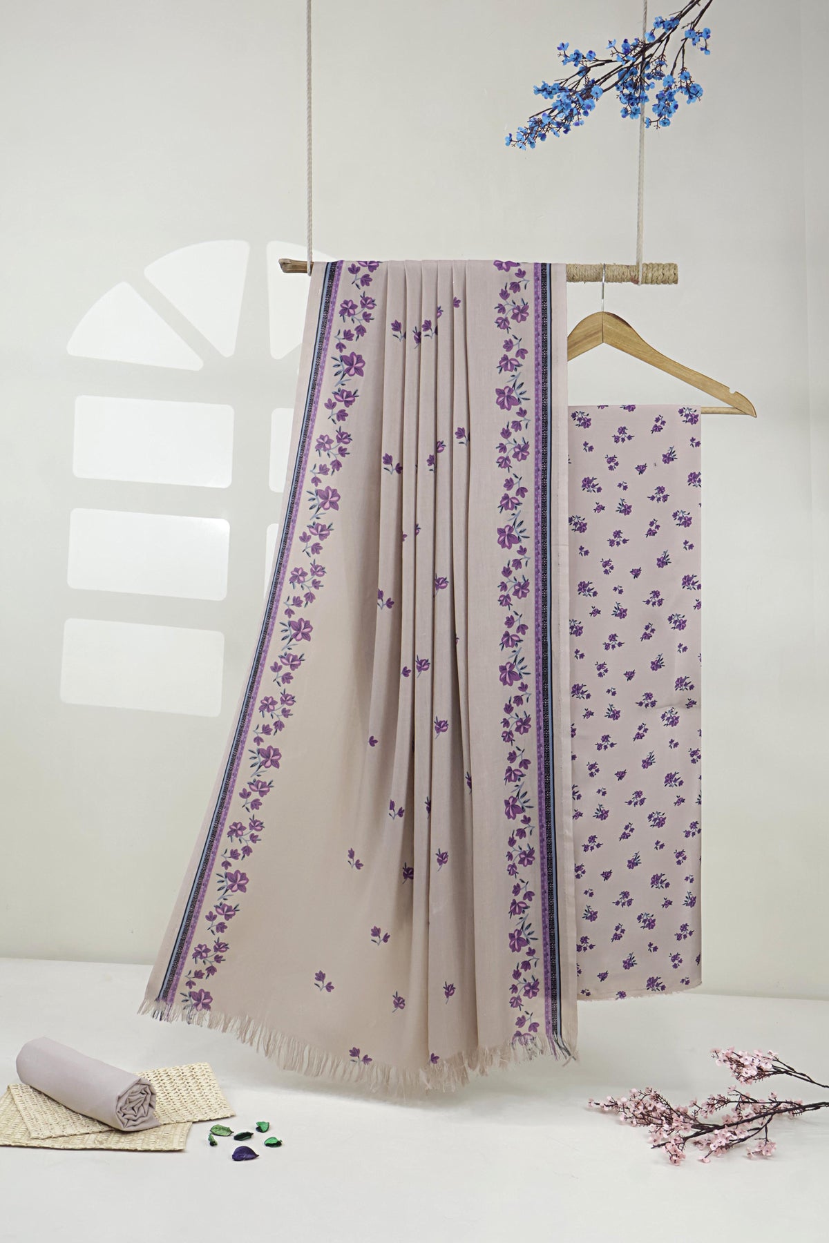 3Piece –  Printed Marina with Wool Shawl  MR3P24