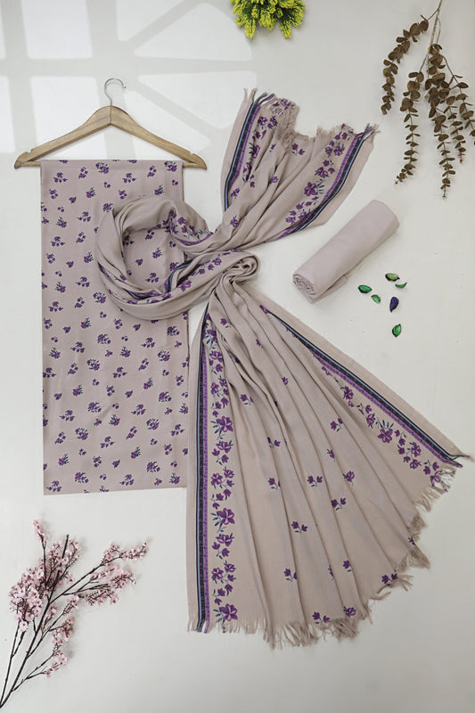 3Piece –  Printed Marina with Wool Shawl  MR3P24