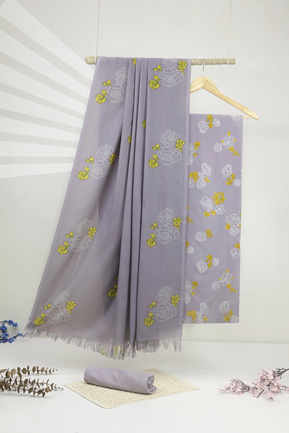 3Piece –  Printed Marina with Wool Shawl  MR3P27