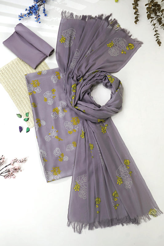 3Piece –  Printed Marina with Wool Shawl  MR3P27