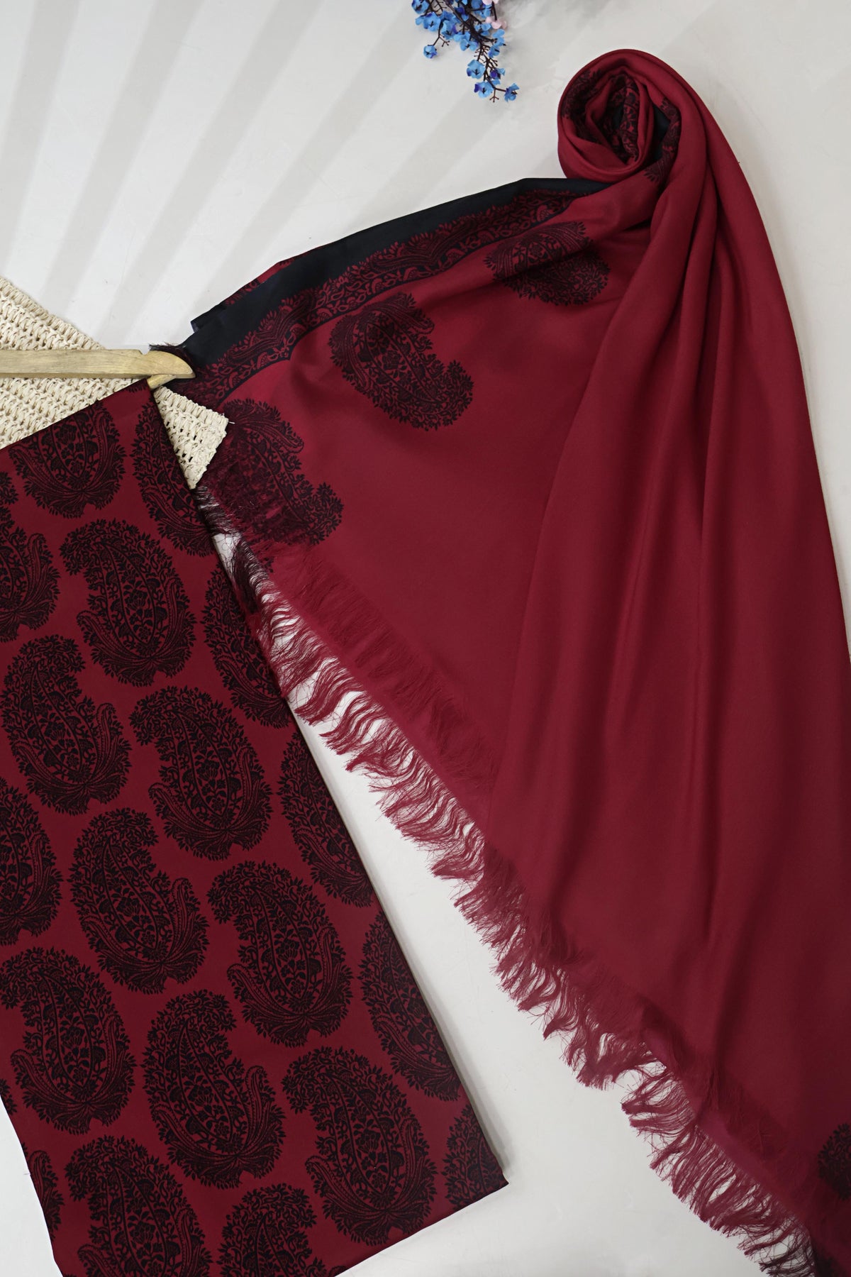 3Piece –  Printed Marina with Wool Shawl  MR3P53