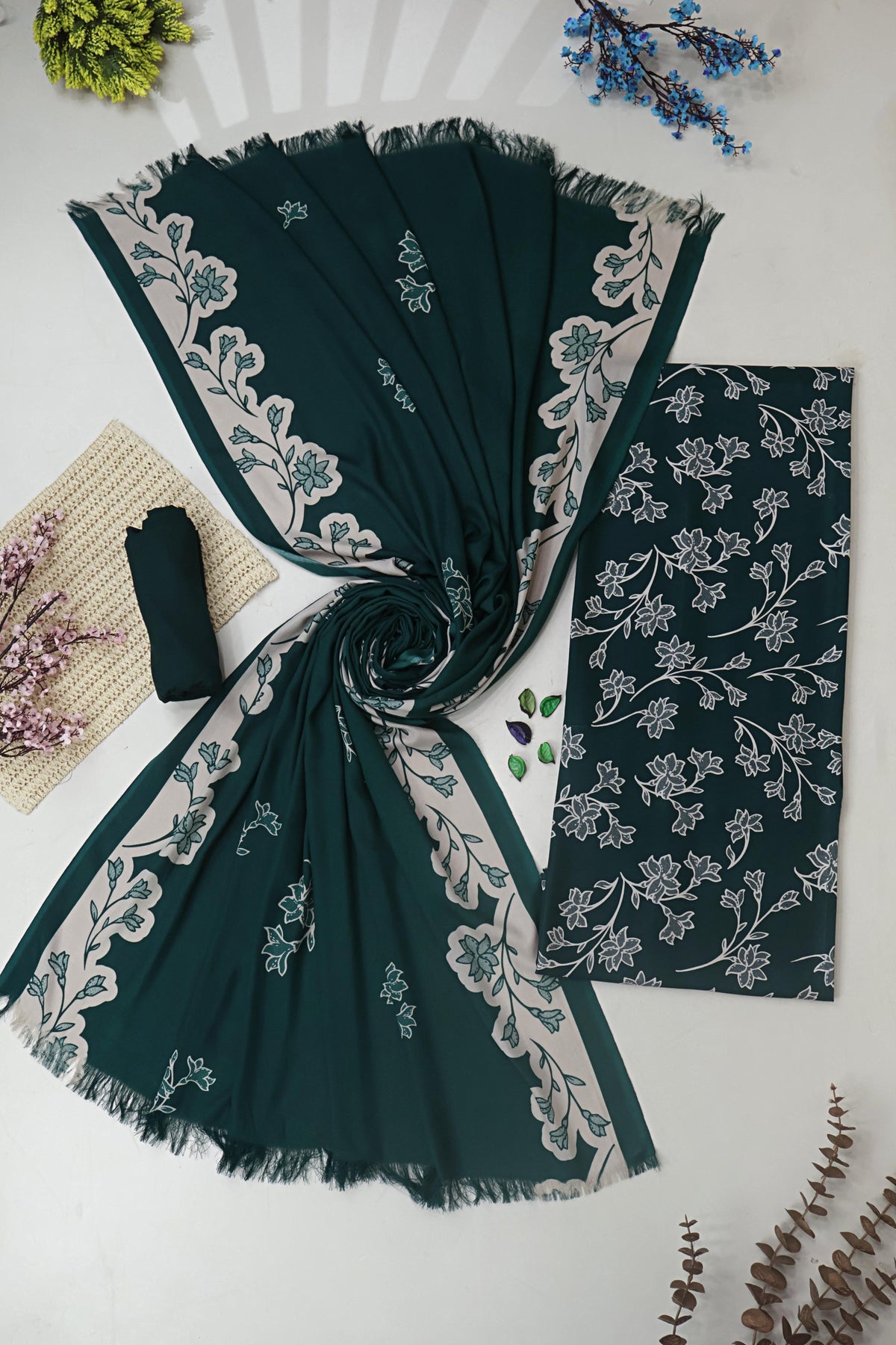 3Piece –  Printed Marina with Wool Shawl  MR3P59