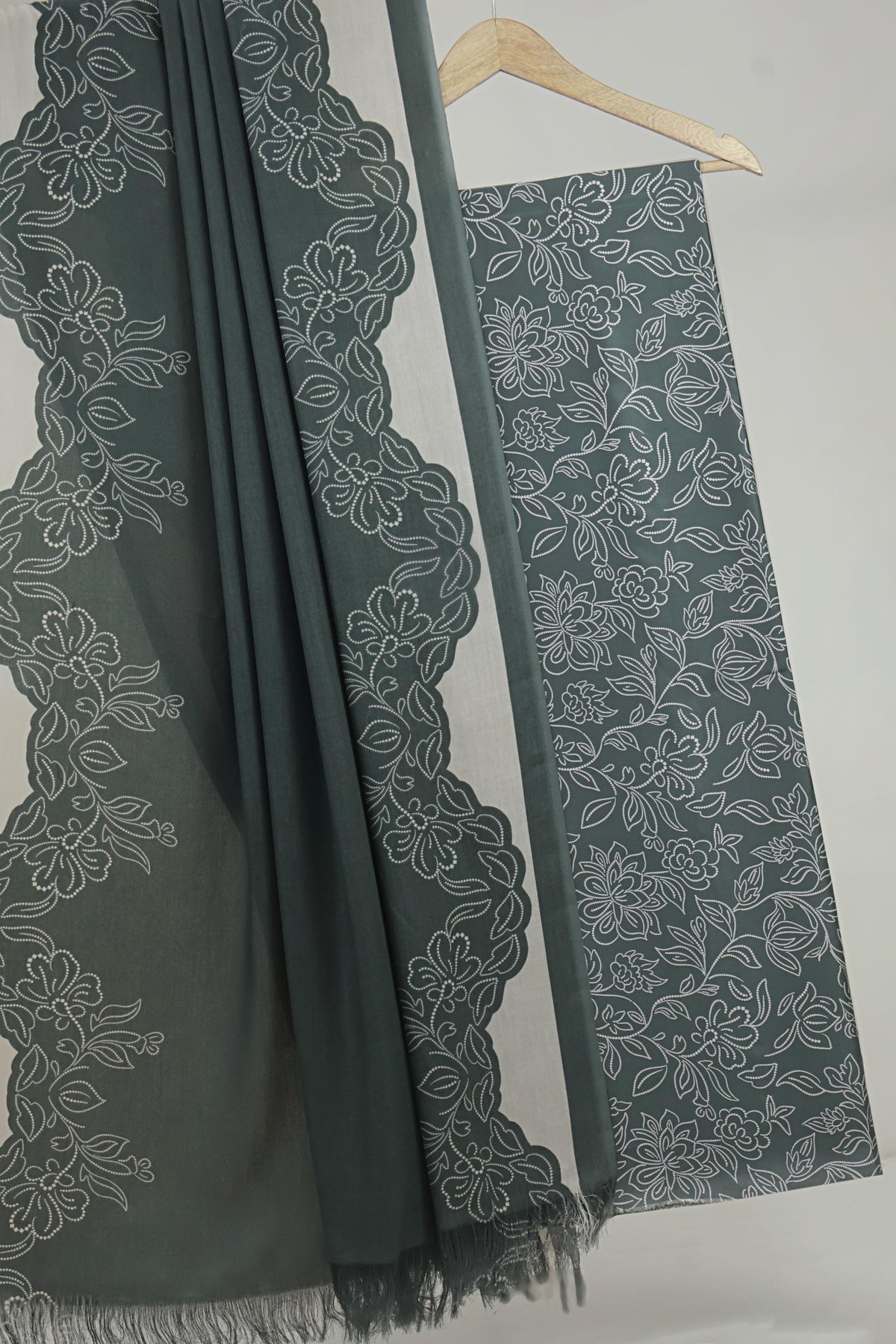 3Piece –  Printed Marina with Wool Shawl  MR3P55