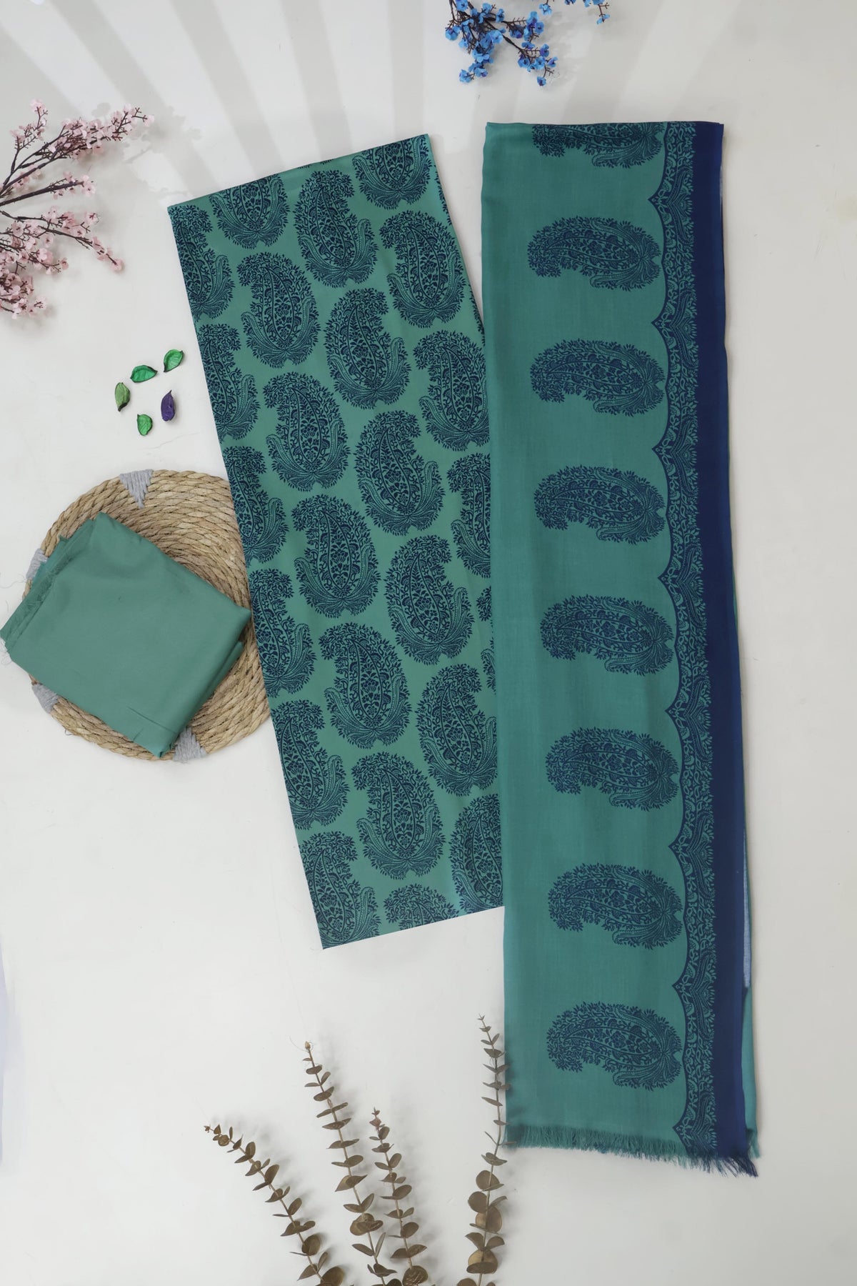 3Piece –  Printed Marina with Wool Shawl  MR3P51