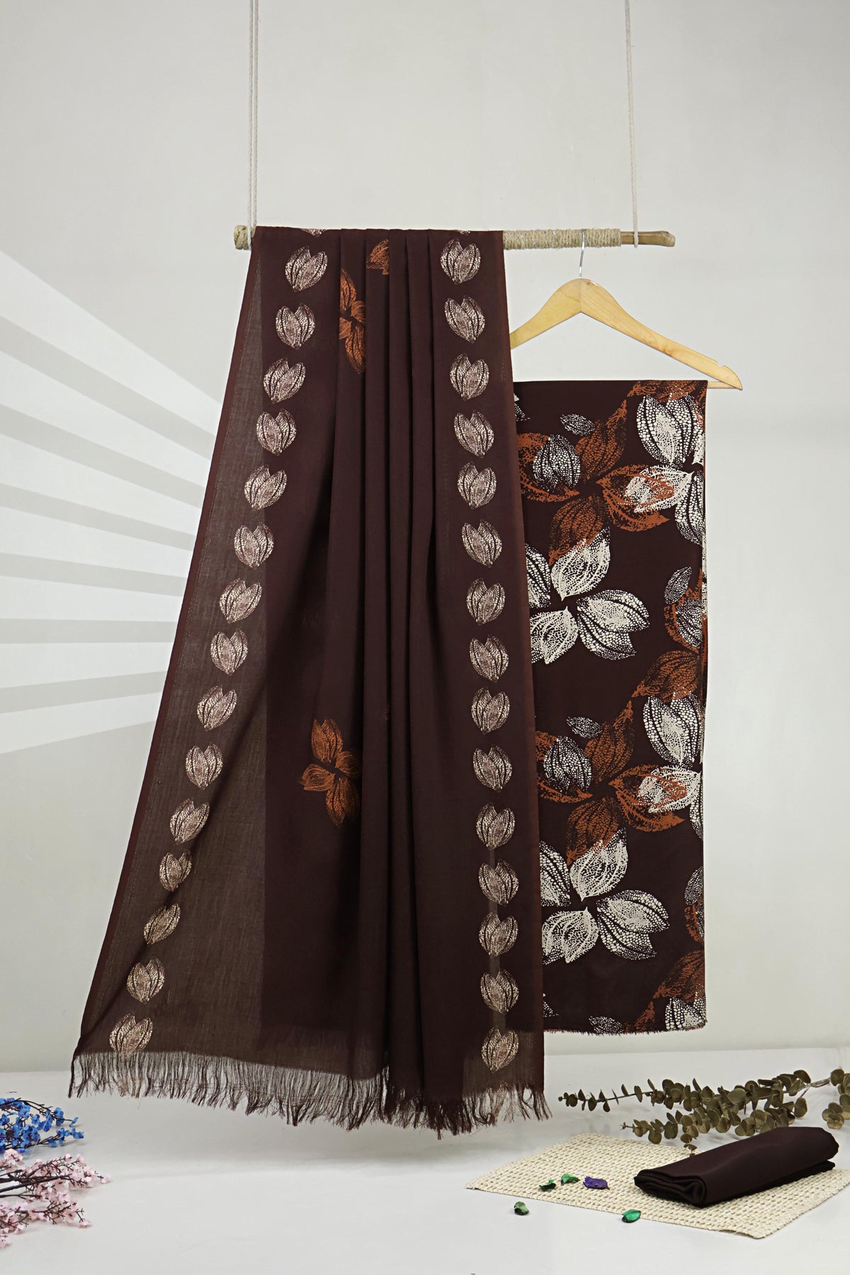 3Piece –  Printed Marina with Wool Shawl  MR3P47