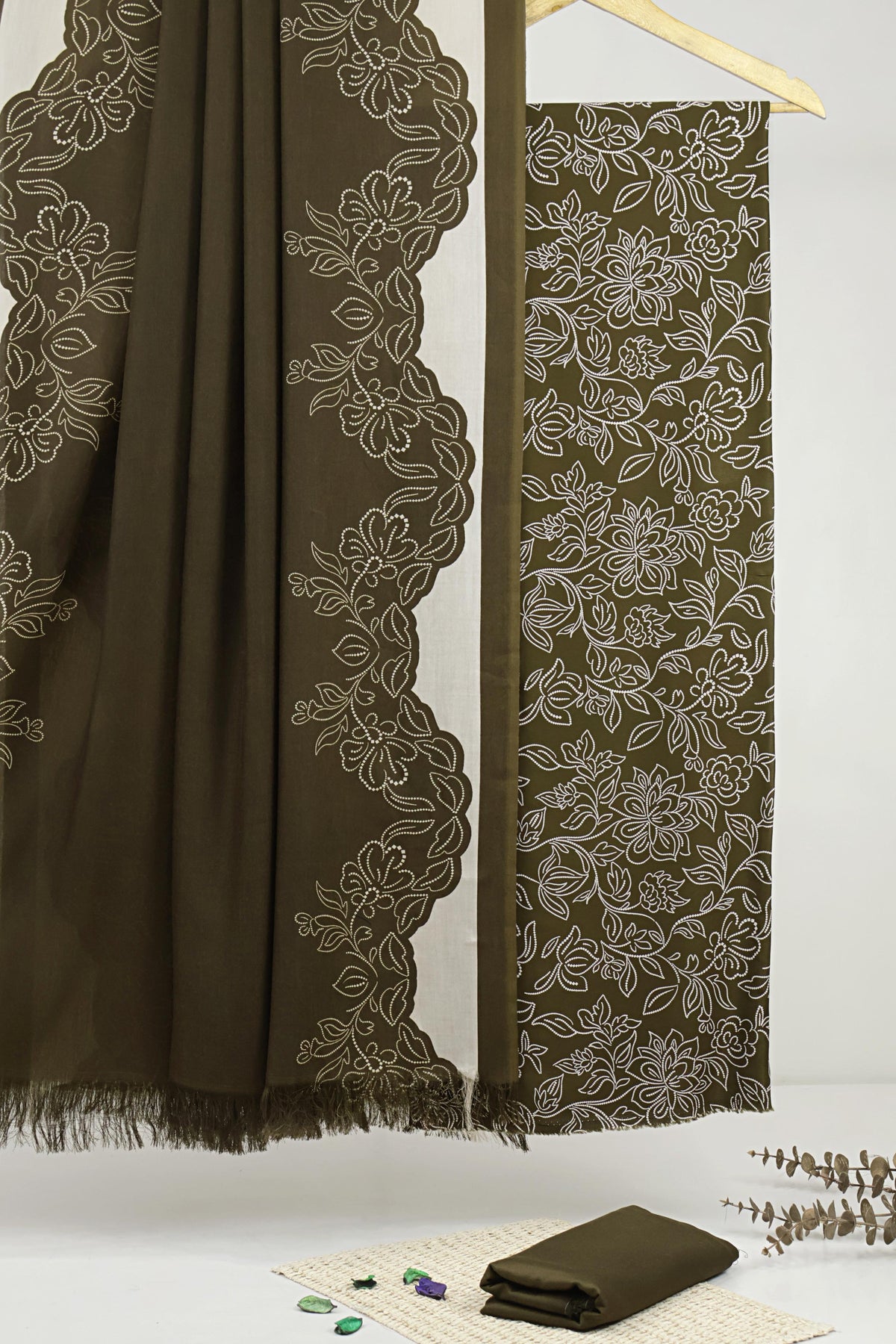 3Piece –  Printed Marina with Wool Shawl  MR3P56