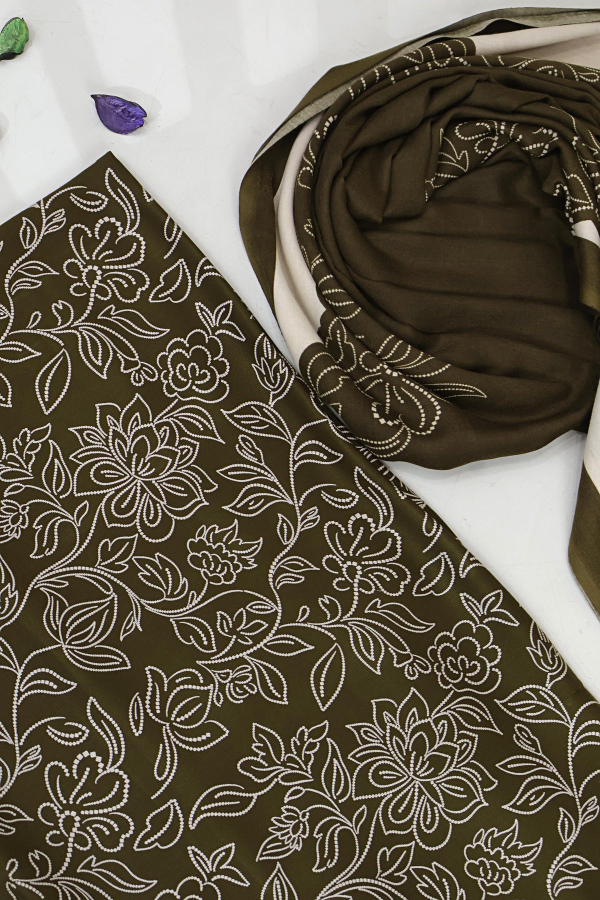 3Piece –  Printed Marina with Wool Shawl  MR3P56
