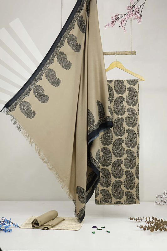 3Piece –  Printed Marina with Wool Shawl  MR3P52