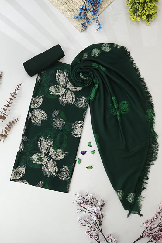 3Piece –  Printed Marina with Wool Shawl  MR3P49