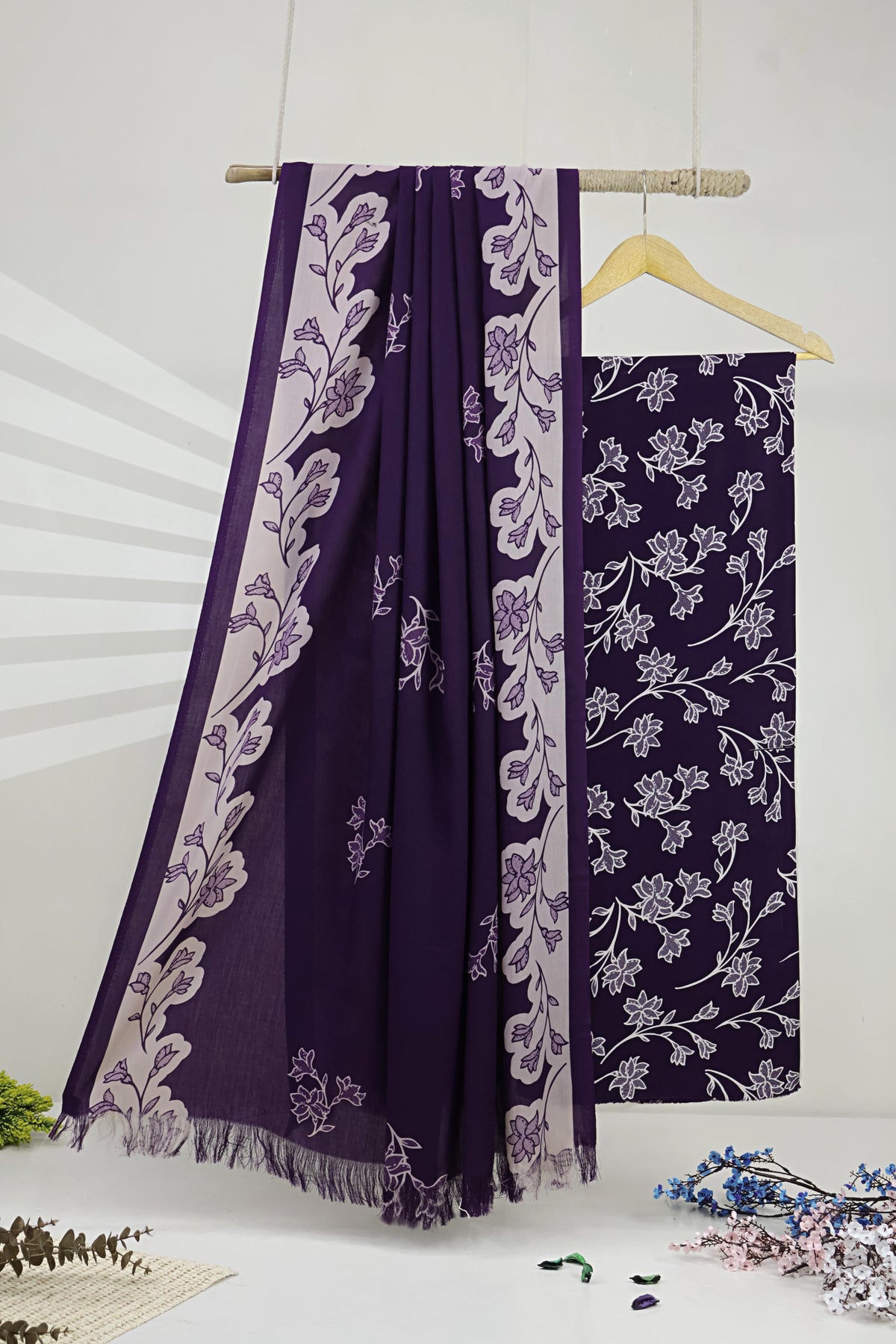 3Piece –  Printed Marina with Wool Shawl  MR3P60