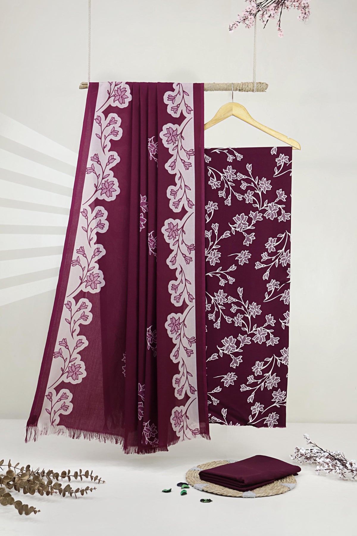 3Piece –  Printed Marina with Wool Shawl  MR3P58