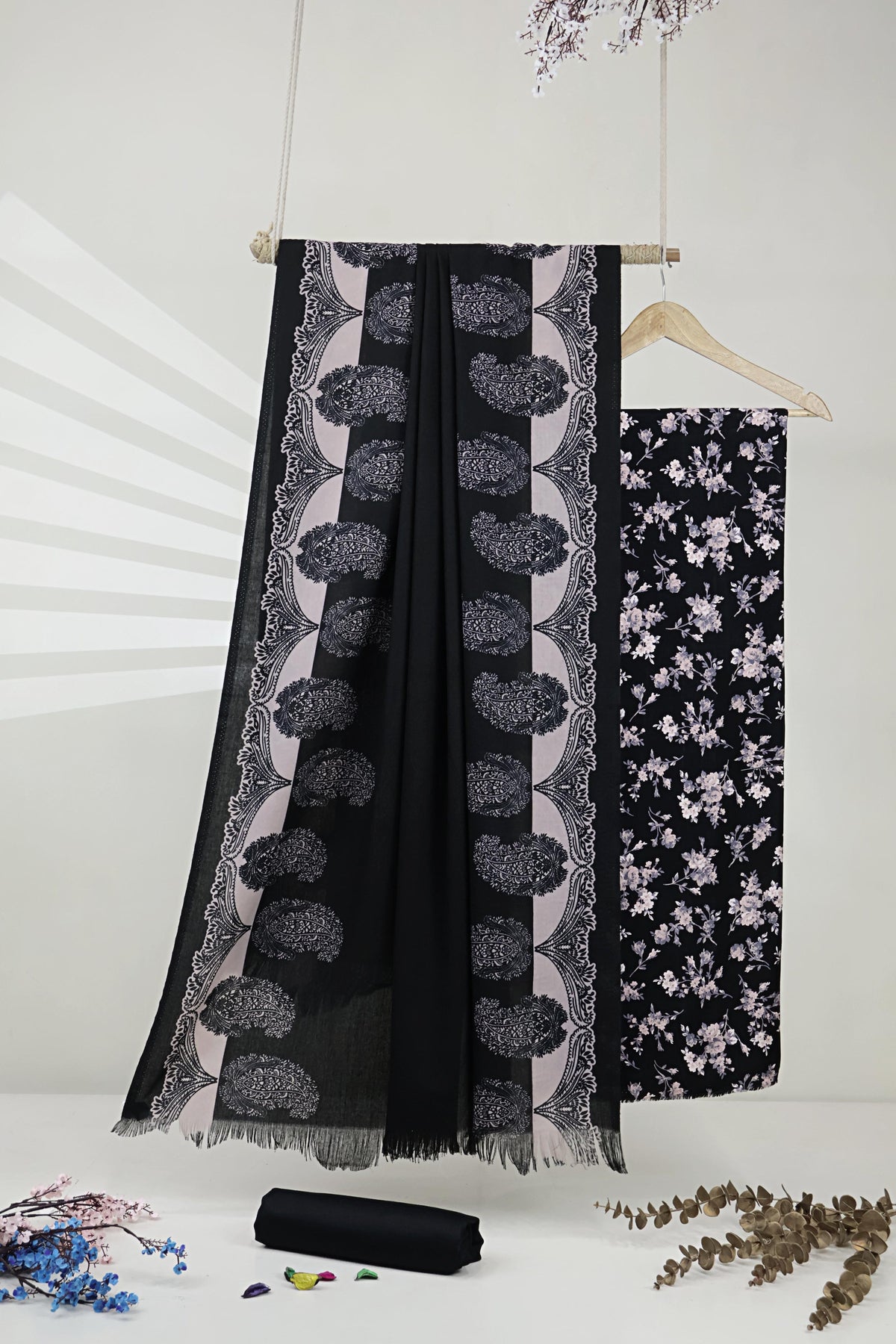 3Piece –  Printed Marina with Wool Shawl  MR3P73