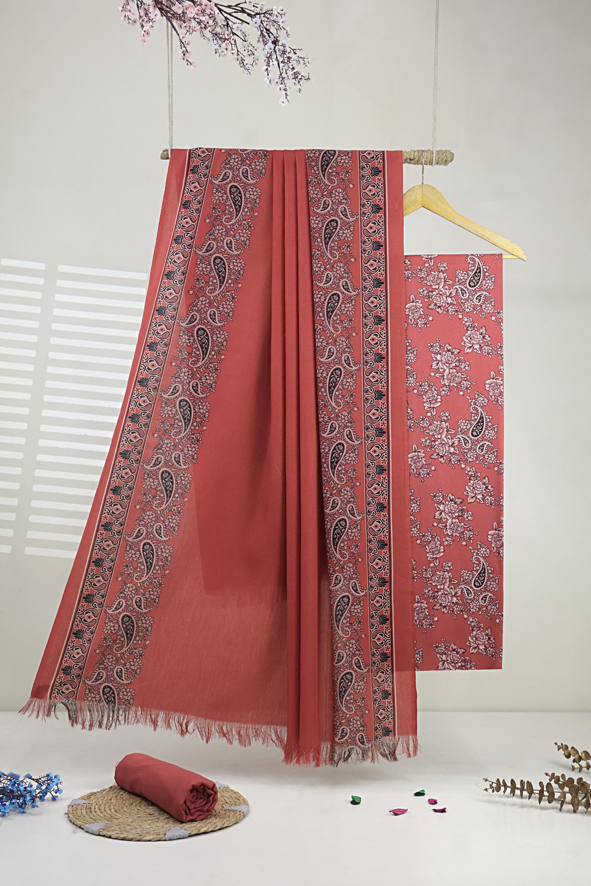 3Piece –  Printed Marina with Wool Shawl  MR3P41