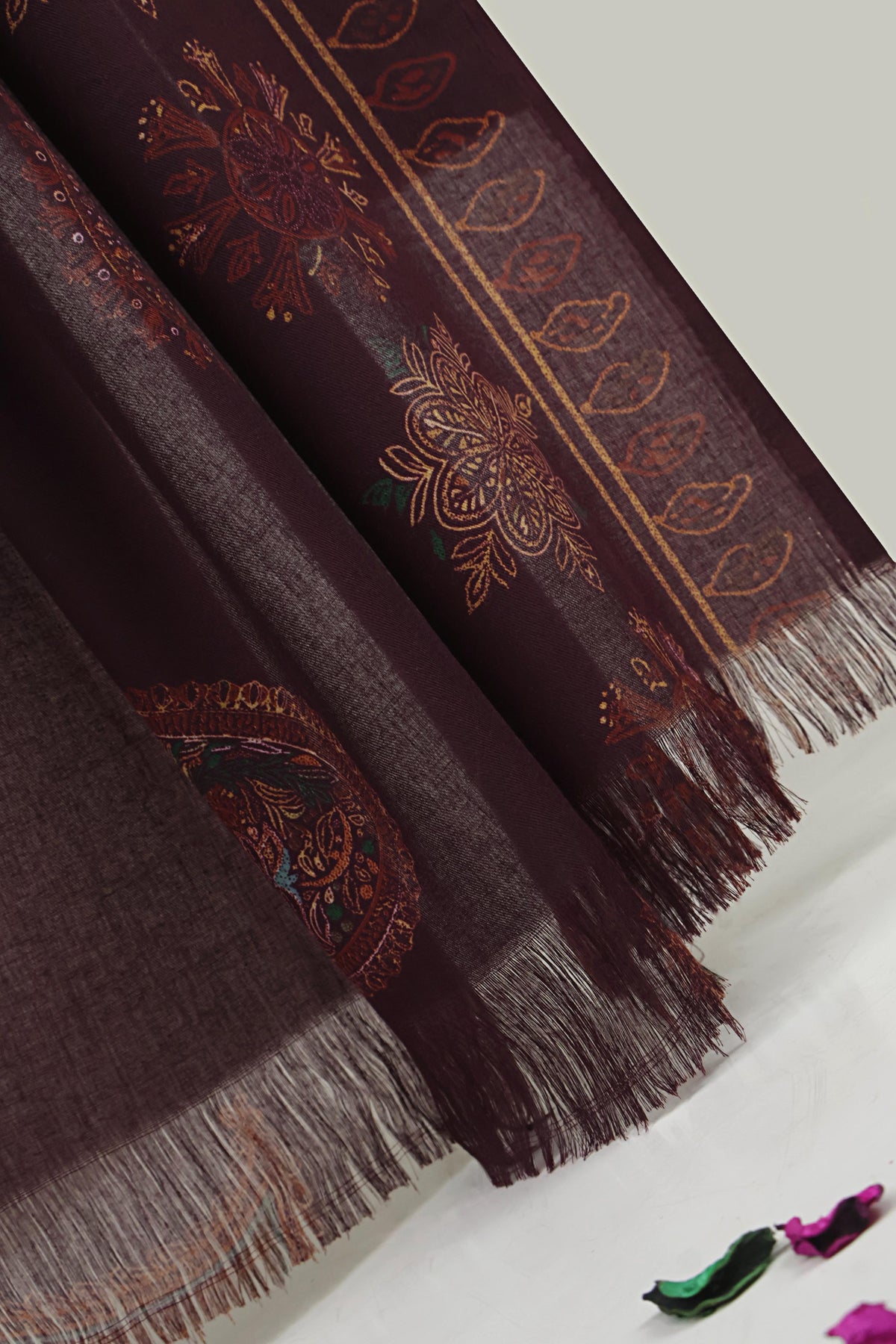 3Piece –  Printed Marina with Wool Shawl  MR3P71