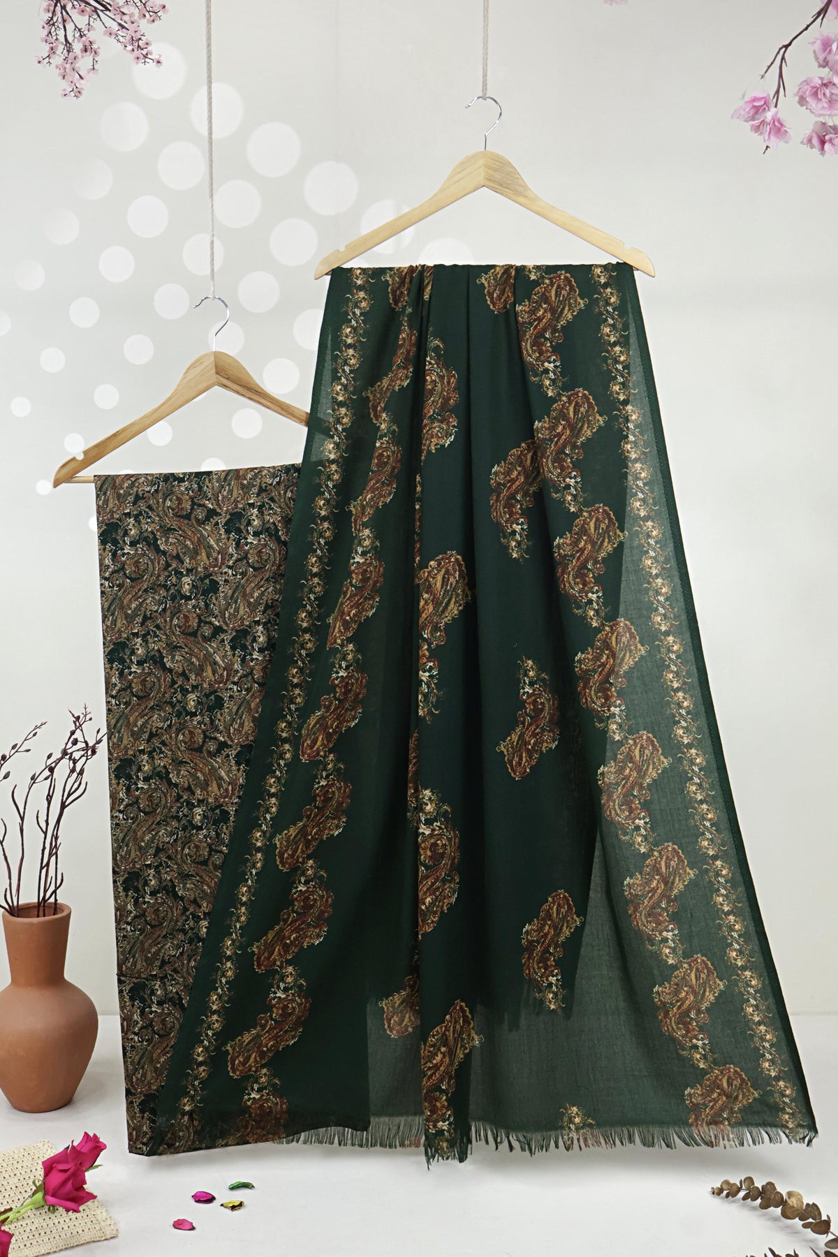 3Piece –  Printed Marina with Pashmina Shawl  MR3P12