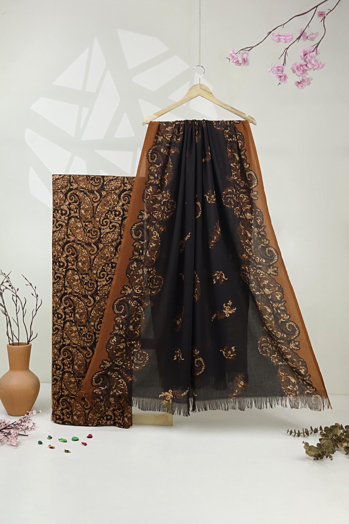 3Piece –  Printed Marina with Pashmina Shawl  MR3P08