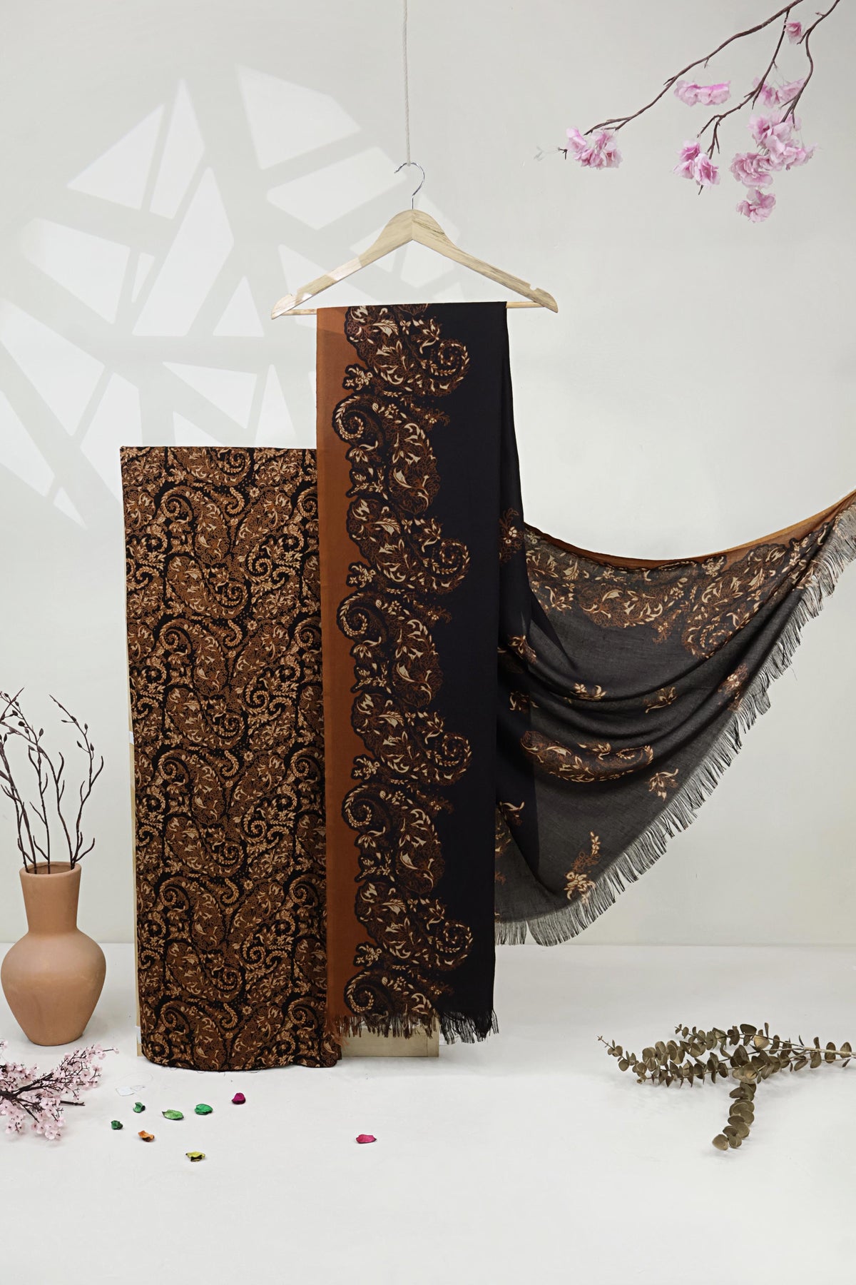 3Piece –  Printed Marina with Pashmina Shawl  MR3P08