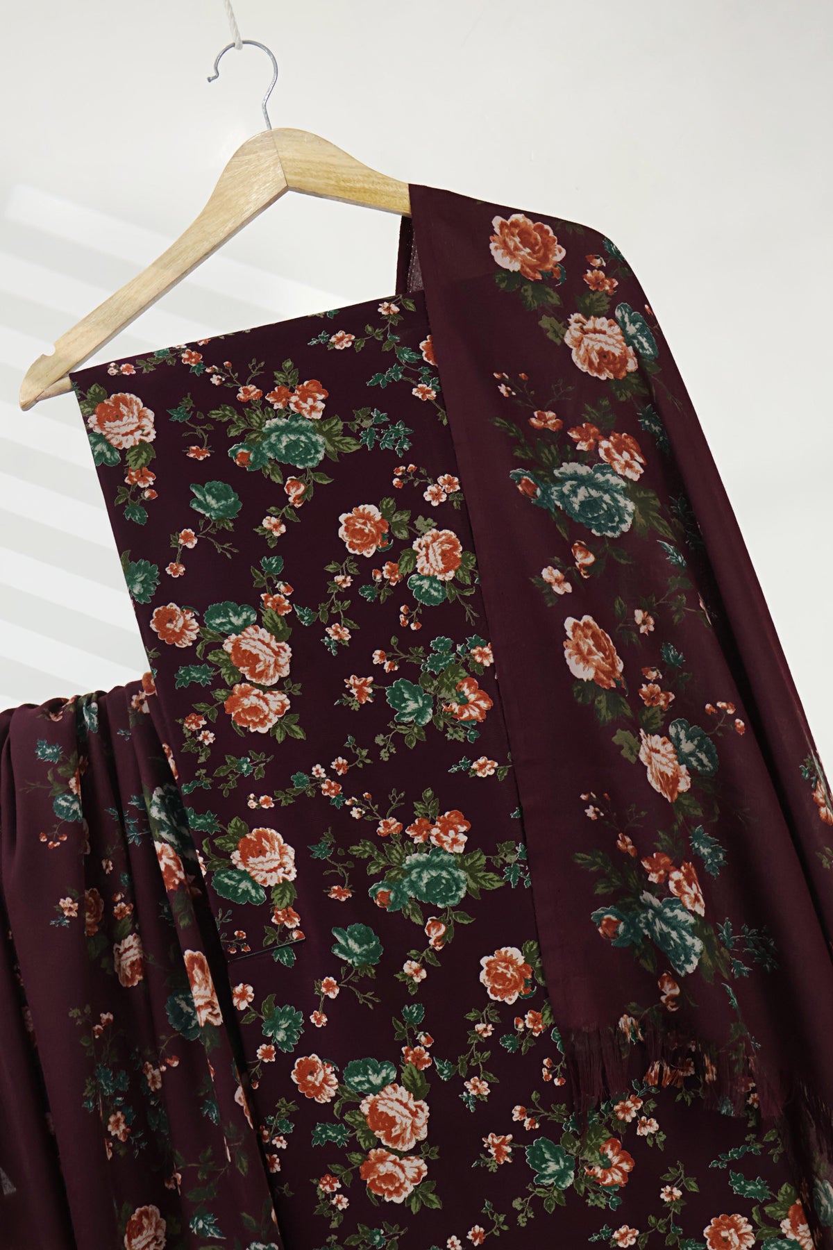 3Piece –  Printed Marina with Pashmina Shawl  MR3P17
