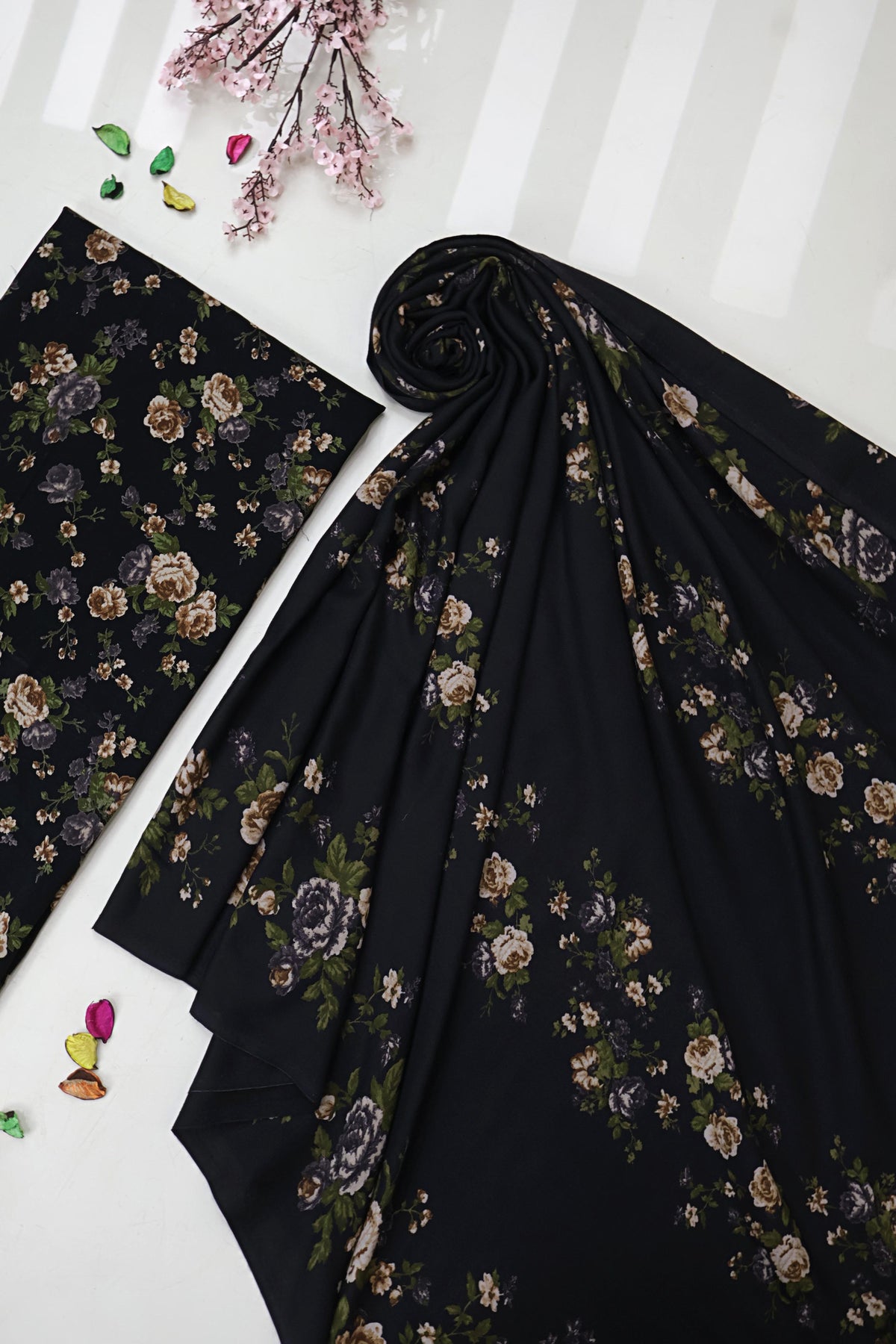 3Piece –  Printed Marina with Pashmina Shawl  MR3P13