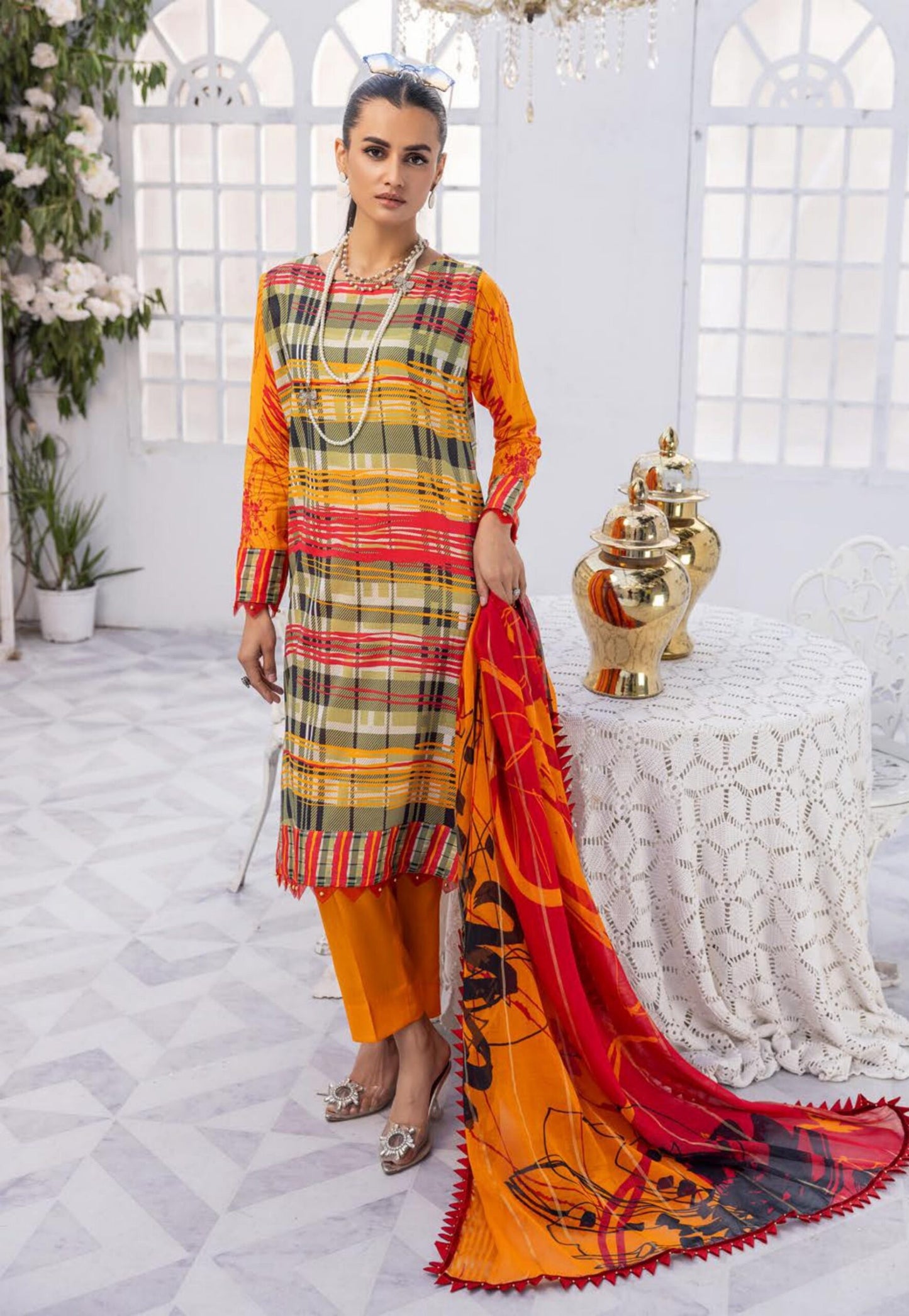 3Piece - Printed Lawn Suit POP ART  GJPA2401A11
