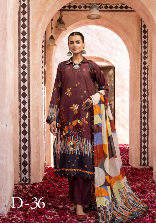 3Piece - Printed Lawn Suit POP ART  GJPA2402A36