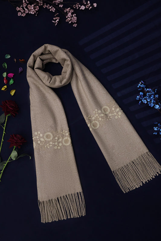 Embroidered Pure Wool Stoler WST03