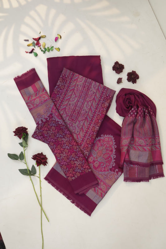 3Piece -Kashmiri Pashmina Suit WA3P01