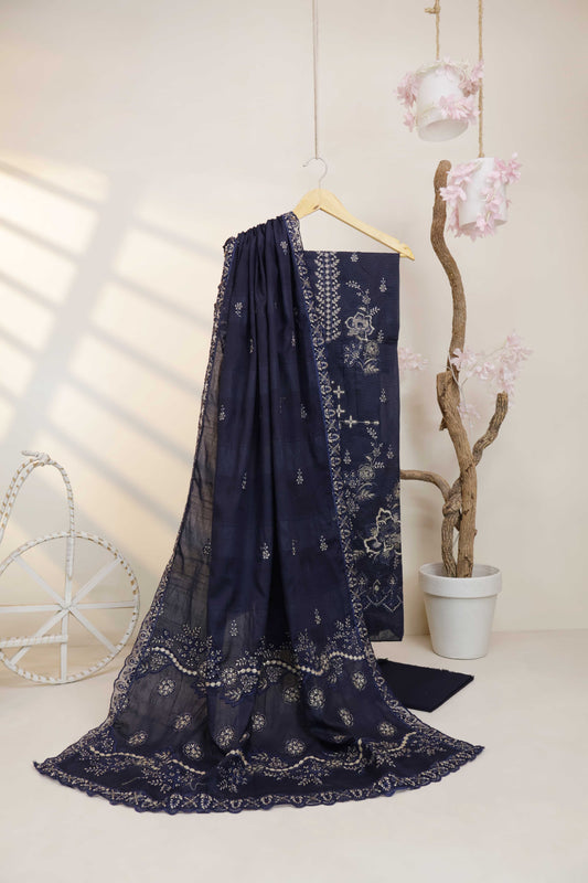 3Piece-Lawn Embroidered Suit V501B