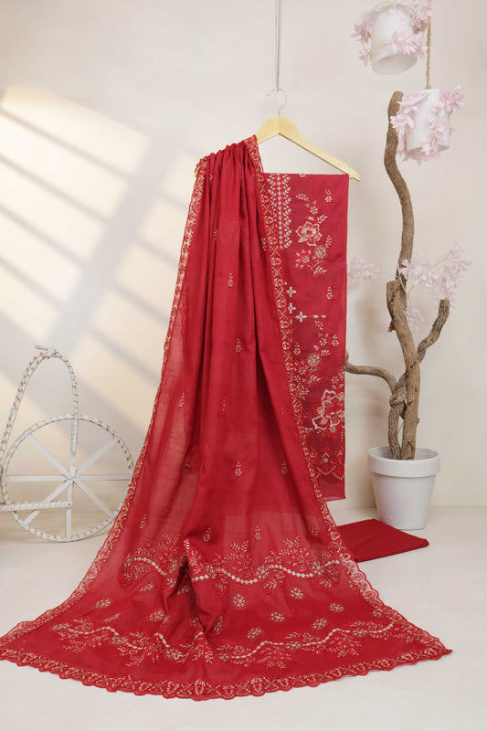 3Piece-Lawn Embroidered Suit V501A