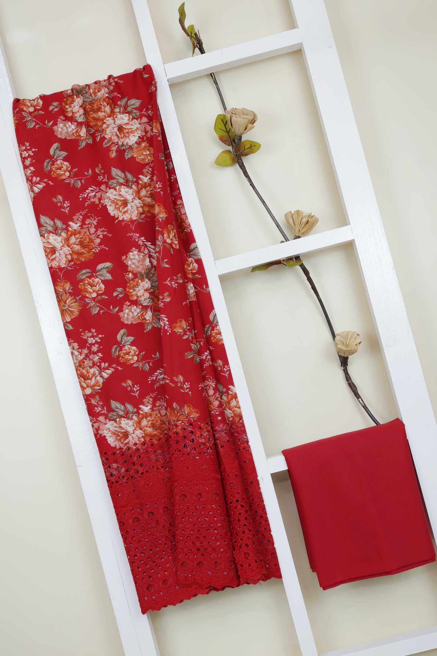 2Pc-Printed Lawn J2PE07
