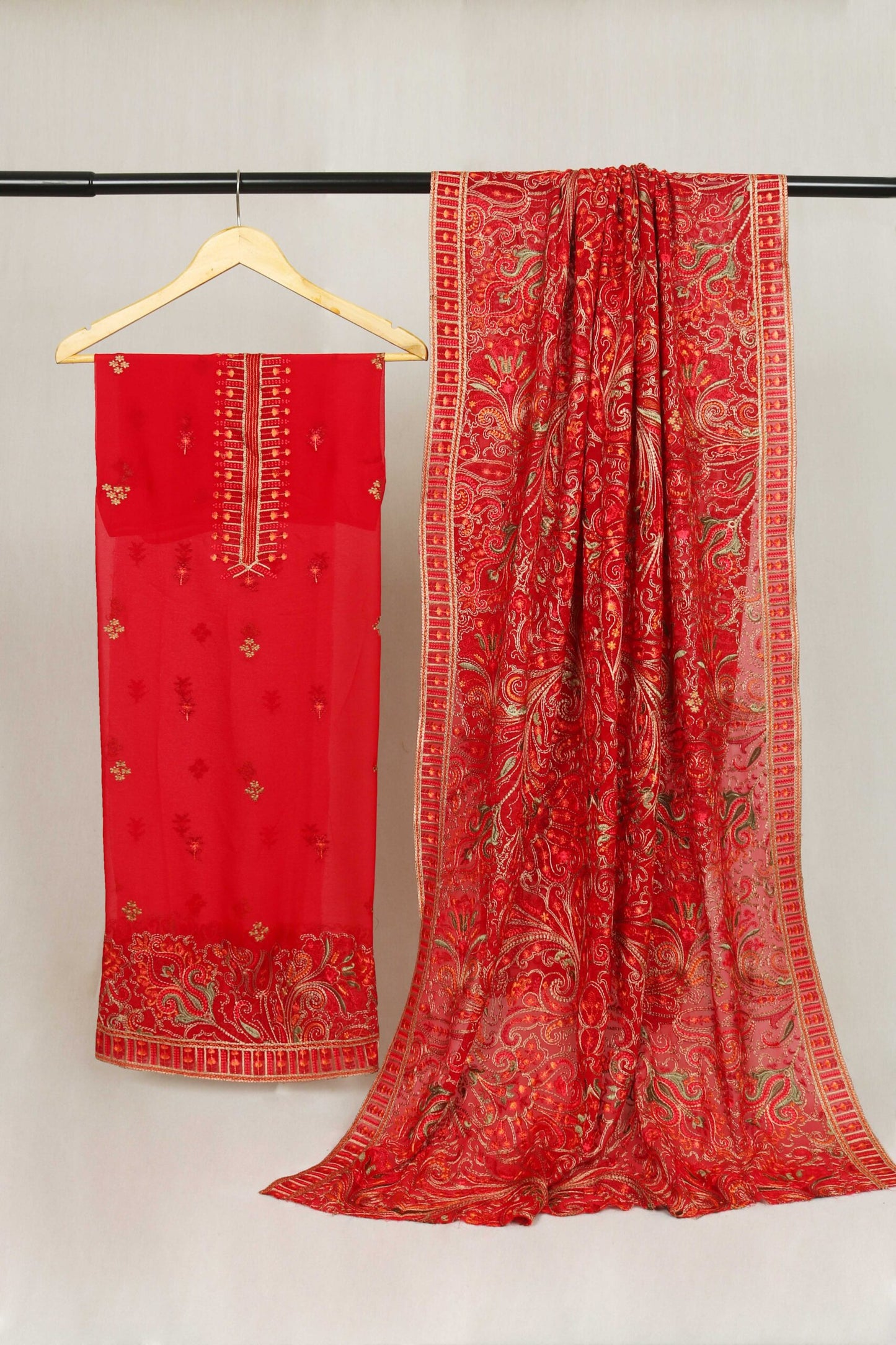 Breeze Heavy Embroidered Chiffon  HEBred