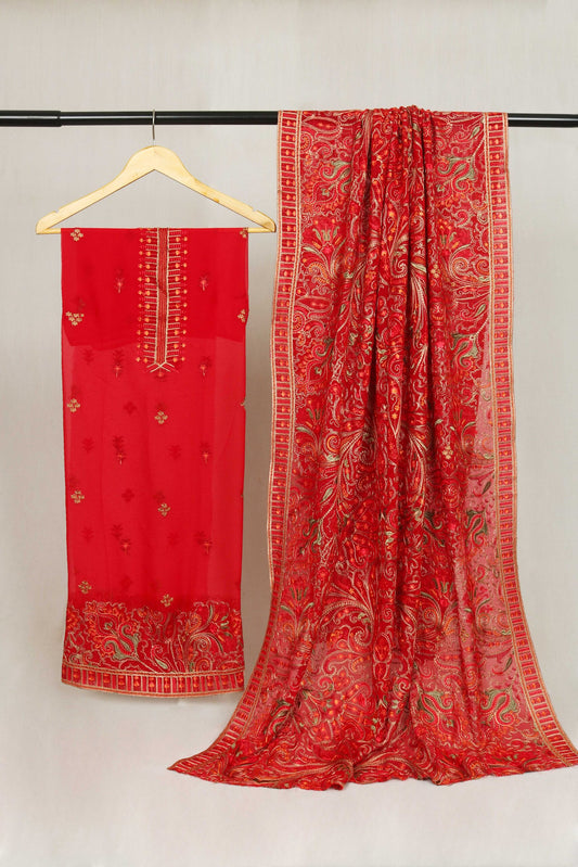 Breeze Heavy Embroidered Chiffon  HEBred