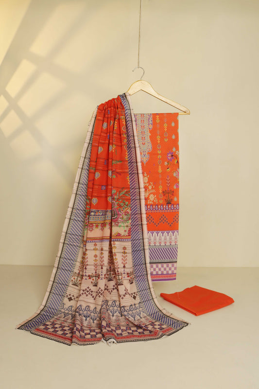 3Piece - Superior Printed Lawn Suit H25SLST06