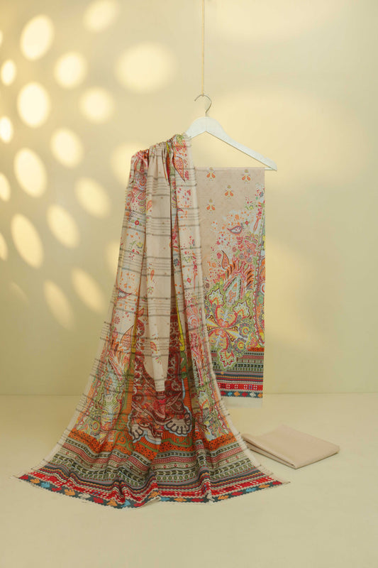 3Piece - Superior Printed Lawn Suit Carnation CR09
