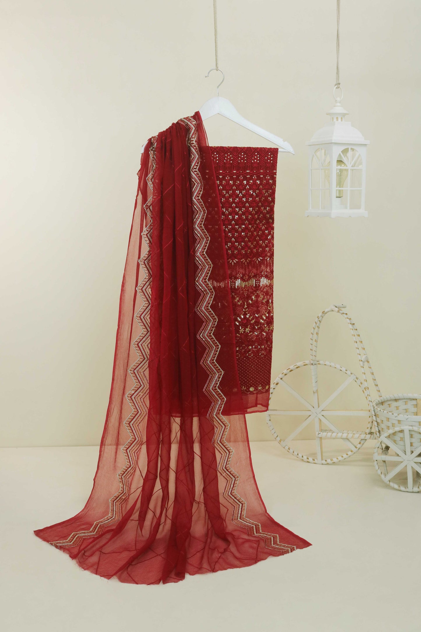 Fancy Embroidered 2pc Suit d-0010