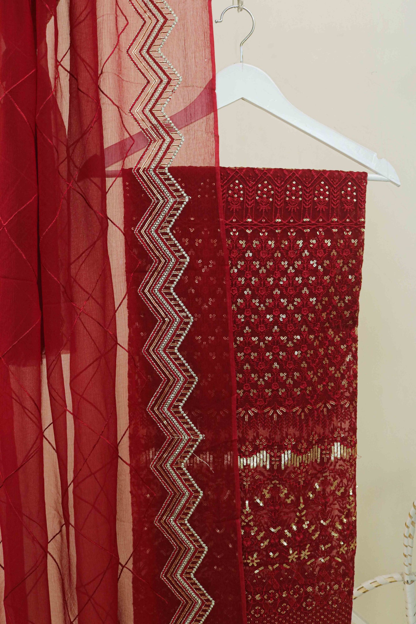 Fancy Embroidered 2pc Suit d-0010