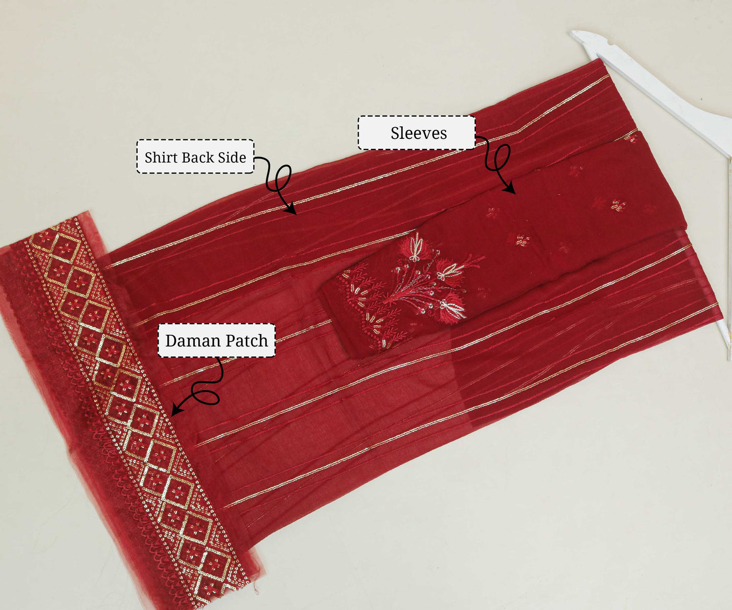 Fancy Embroidered 2pc Suit d-0010