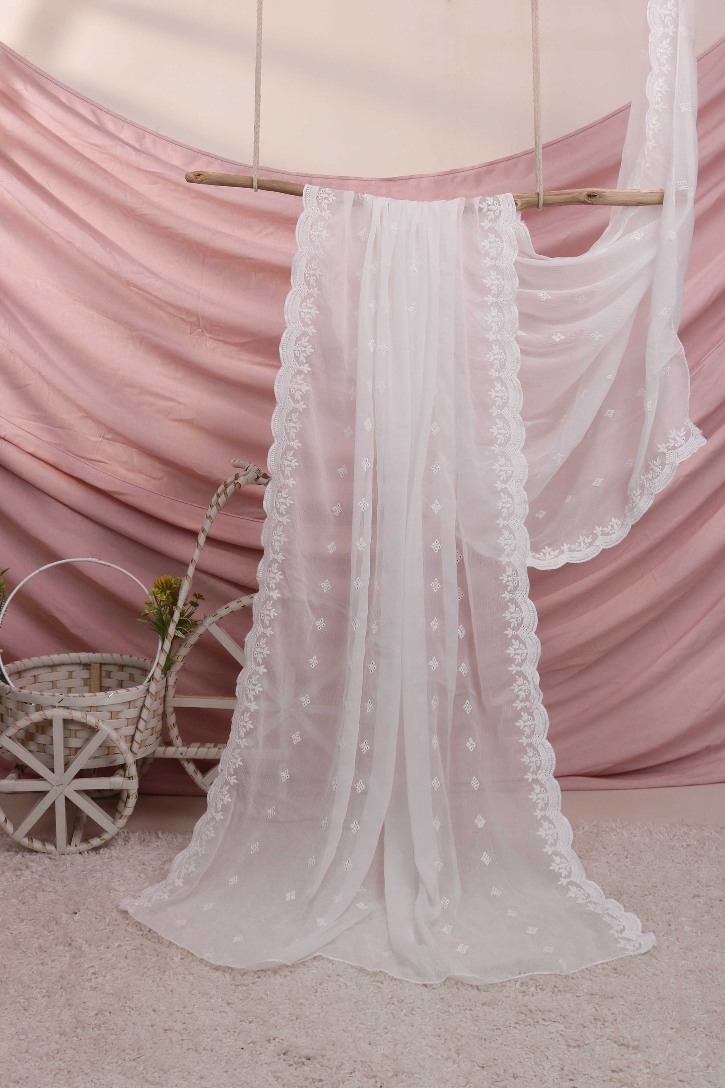 Embroidered Chiffon Duppata H25AC22