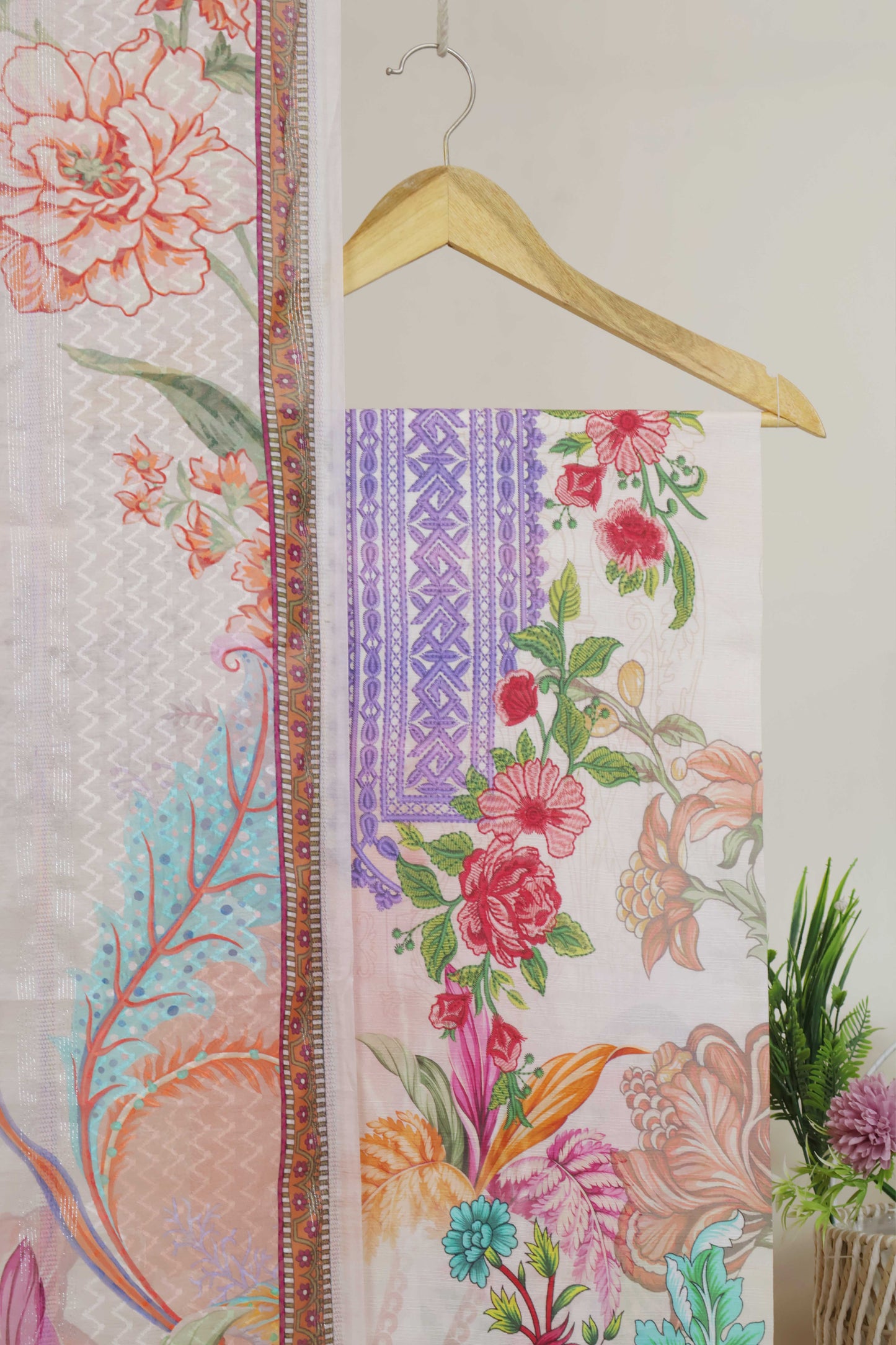 3Piece - Superior Printed Lawn Suit Carnation CR32
