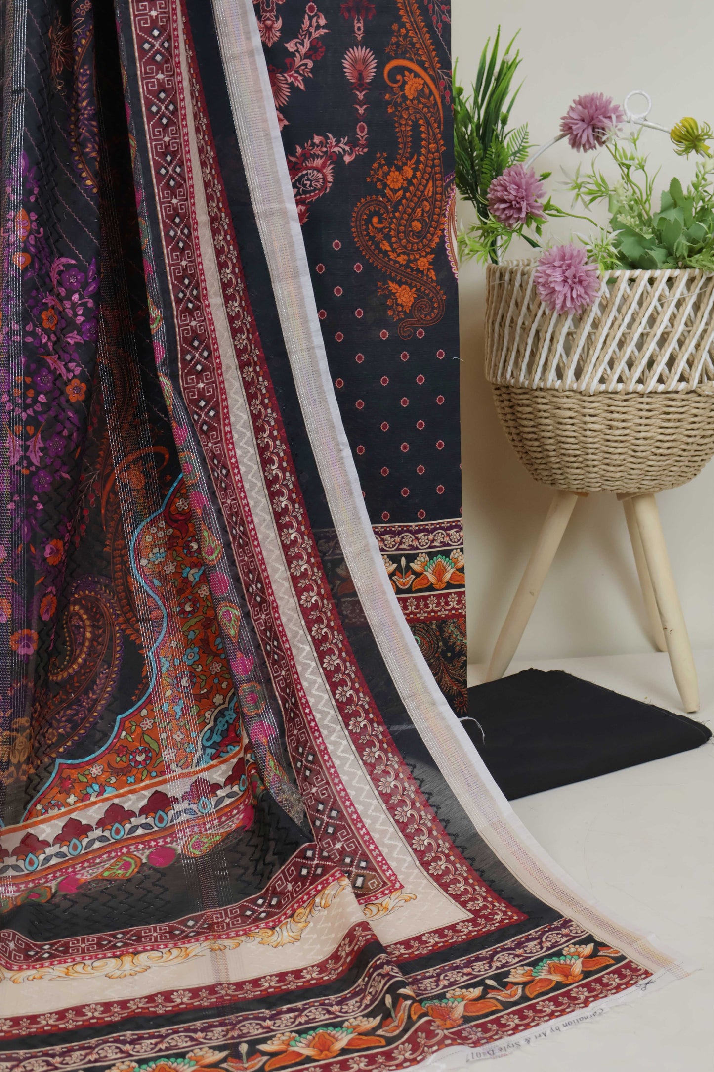 3Piece - Superior Printed Lawn Suit Carnation CR25