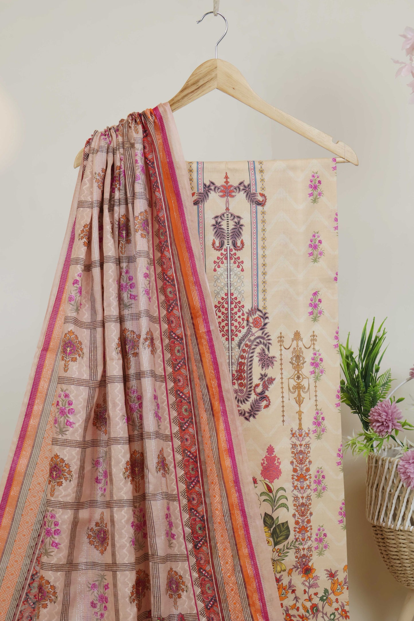 3Piece - Superior Printed Lawn Suit Carnation CR23