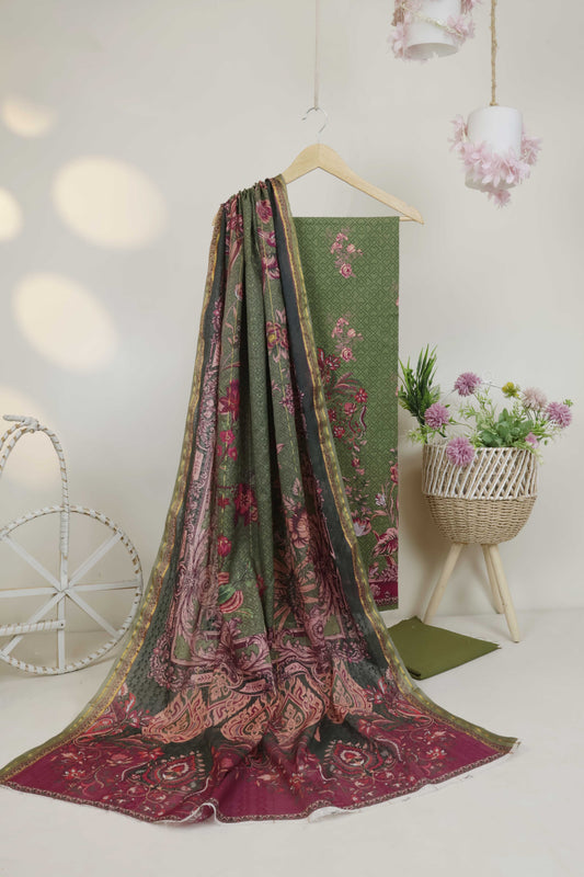 3Piece - Superior Printed Lawn Suit Carnation CR38