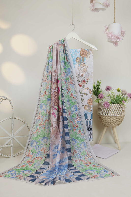 3Piece - Superior Printed Lawn Suit Carnation CR27