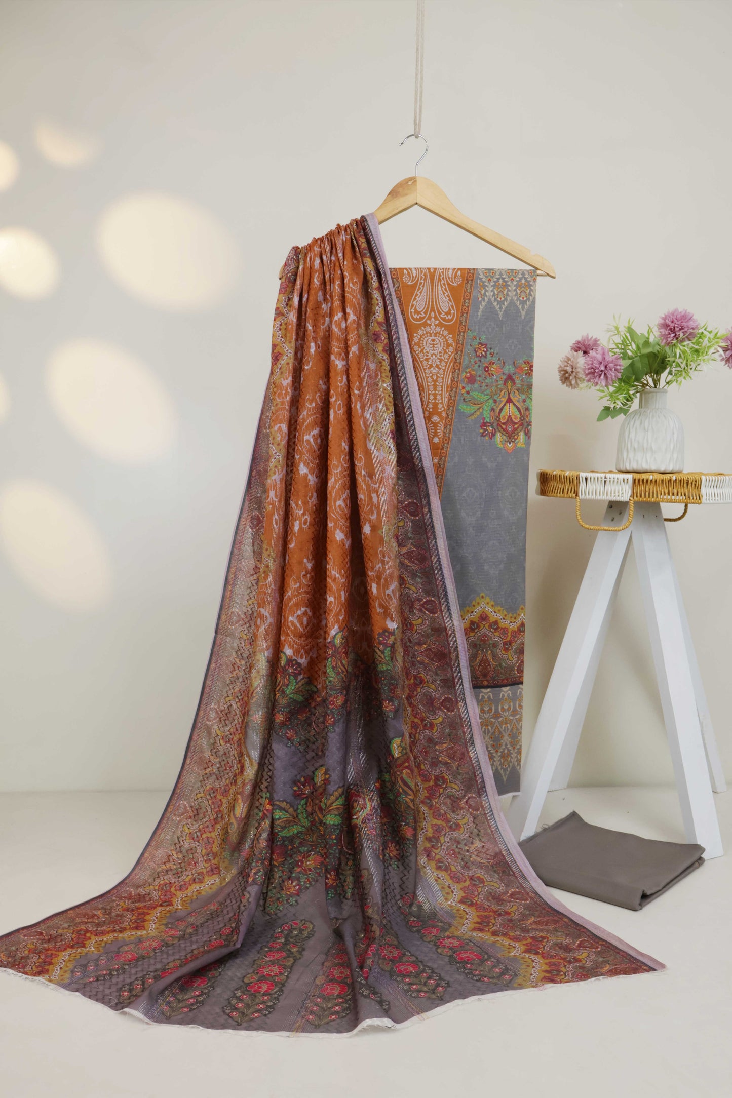 3Piece - Superior Printed Lawn Suit Carnation CR15